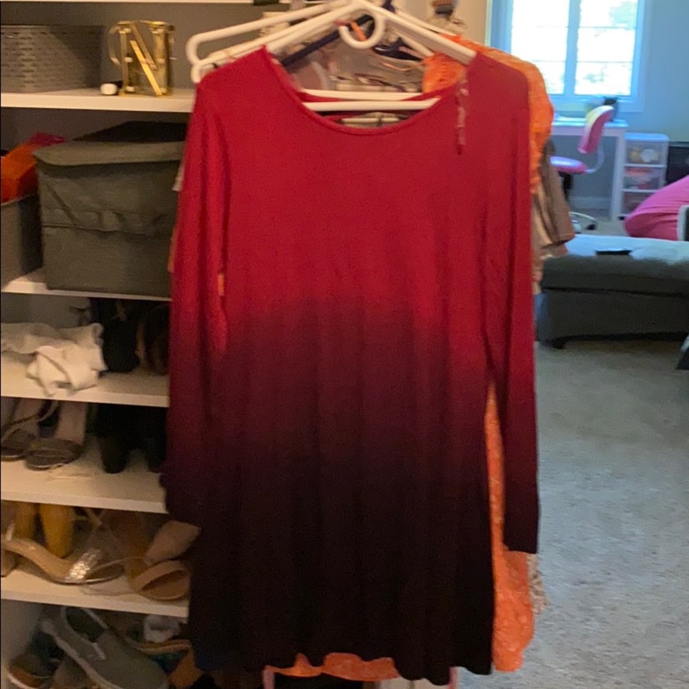 ombré pink to purple dress